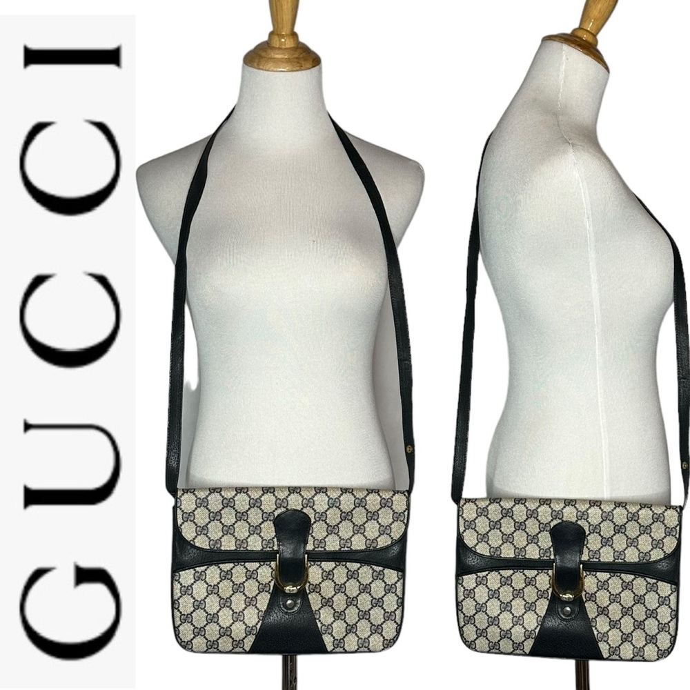 FINAL PRICE Late 70’s/early 80’s Gucci GG Monogram CanvasLeather Convertible Bag - Picture 3 of 15